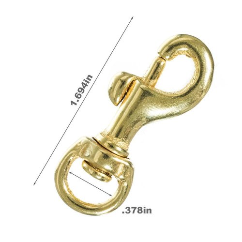 Brass Swivel Snap Hooks - Diverse and Multifuntional (3/8 Inch, 10 Pack)