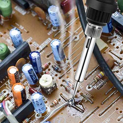 Soldering Iron Kit, Jewelry Soldering Iron 60W - Upgraded AdjustableTemperature Welding Tools,Soldering Gun Solder Wire,Wire Cutter,Soldering Iron Stand, Desoldering Pump, Heat ShrinkTubing 127pcs