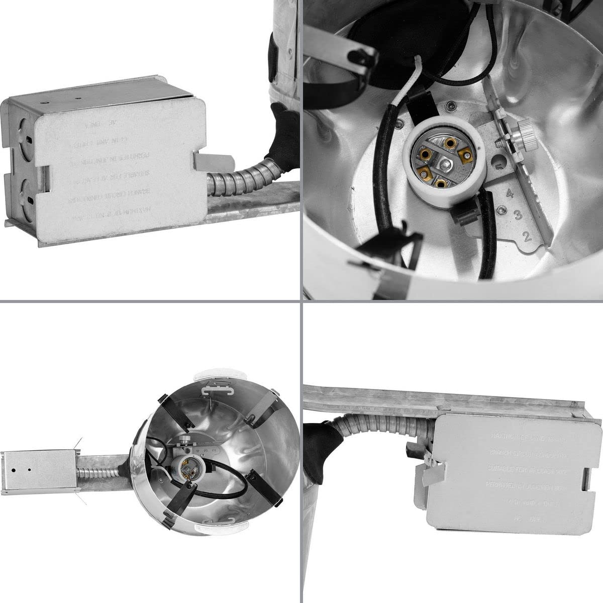 Progress Lighting P806A-R-MD-AT 6" Recessed Slope Ceiling Remodel Non-IC Housing 6" Trim