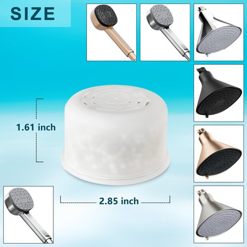 Shower Head Filter Replacement Cartridge Compatible with All Canopy Handheld & Fixed Filtered Shower Head, Shower Filter For Hard Water, 2Pack (Canopy 2-pcs)