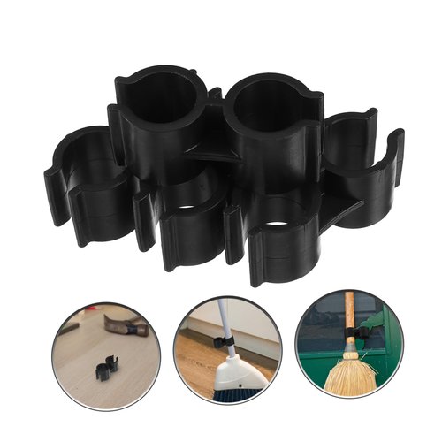 Hemobllo 4pcs Broom Dustpan Set Connector Plastic Double Tube Clamp Easy Install for Warehouse Supermarket