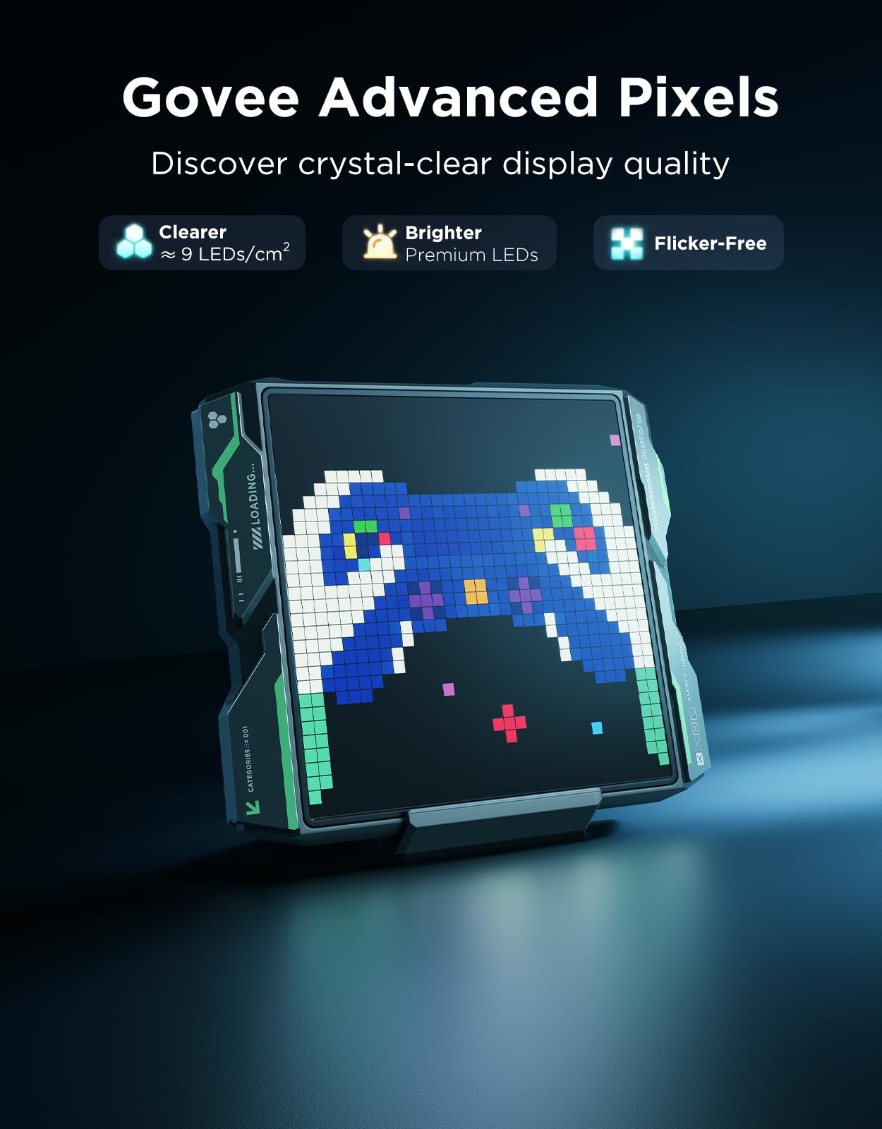 Govee Gaming Pixel Light, RGBIC LED Panel with Real-time Info Display, 150+ Scene Modes & DIY Options, Smart Pixel Lights (Wi-Fi Only), Works with Alexa, Ideal for Game Room Decor, 32x32 Pixels