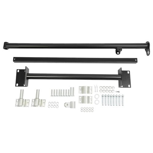 Wall Mount Jib Crane, Alloy Steel Hoist Support Arm with 180° Swing, Heavy Duty Crane Swing Arm with Pole, 440 lbs Capacity, Black