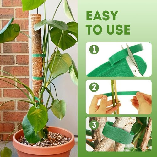 Reusable Plant Ties Tape for Climbing Plants,Tape Strap for Climbing Plants to Support Plants, Vines, Tomatoes Reusable Gardening (Green 1pc)