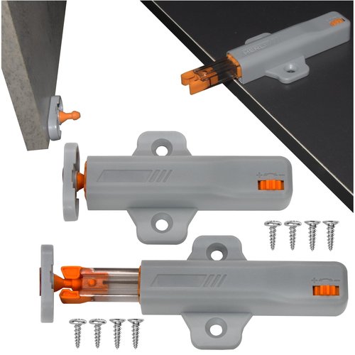 2 Pack Push to Open Cabinet Hardware, Push Latch for Hidden Door Push Release Drawer Pull Touch Lock Tip On RV Closet Close Strong Pop Out