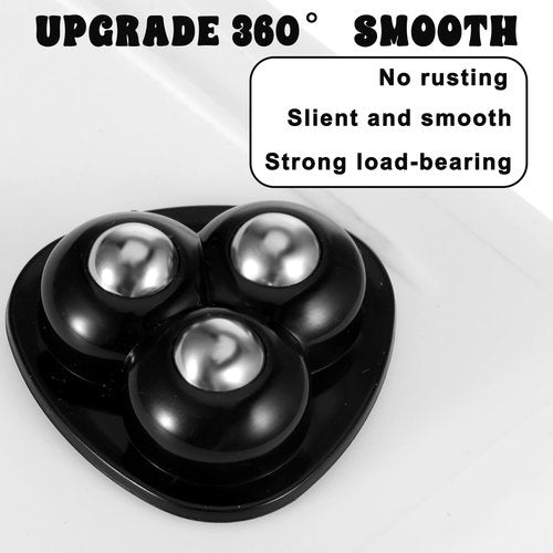 8 Pcs Self Adhesive Caster Wheels, Small Appliance Casters Wheels for Kitchen Appliances Universal Appliance Slider Mini Appliances Ball Transfer Roller for Coffee Maker Countertop Storage Box (Black)