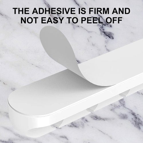 2-Packs Cable Organizer Clips Cord Holder Self Adhesive Cable Management for USB Cable/Power Cord/Wire, Car and Desk, Home and Office Cord Organizer,Nightstand(5, 3 White)