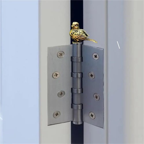 3pcs Brass Bird Magnetic Hinge Head Toppers Solid Brass Magpie Magnetic Hinge Head Home Decoration
