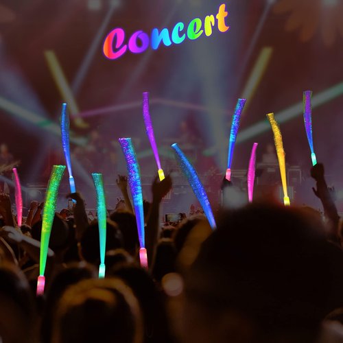 BouQuw 50 Pack Glow Sticks Mardi Gras Party Supplies ,3 Models Flashing Sticks, Fiber Optic Wands Light up Sticks Fit New Years Eve Party Supplies 2025 Wedding Birthday Christmas valentine's day (50)