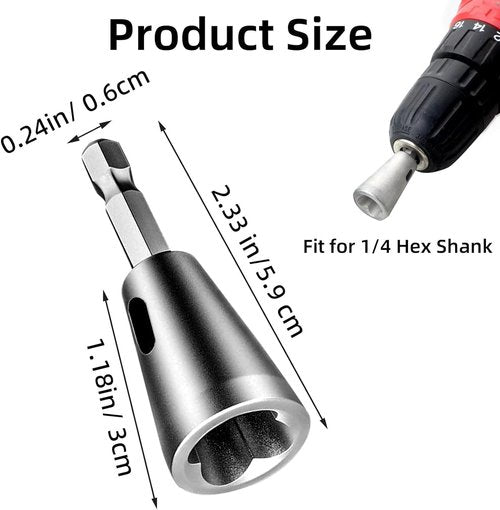 Wire Twister Tool for Drill,Wire Twister,Wire Nut Twister,Wire Nut Twister for Drill,Wire Twisting Tool for Drill,Wire Connector Driver with 1/4" Chuck (4 Packs)