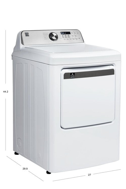 Kenmore 7.0 cu. ft. Front Load Gas Dryer-with Guard to Reduce Wrinkles & Static-Sanitize and Smart Sensor Drying-LED, White