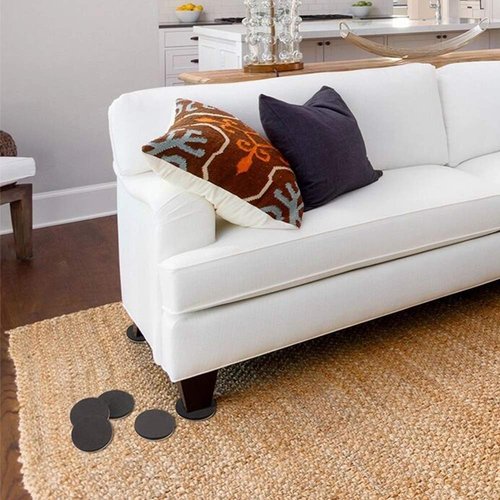 Yelanon Felt Furniture Sliders, 20pcs-3 1/2” Furniture Sliders for Carpet, Furniture Pads Hardwoods Floors, Heavy Furniture Movers Sliders, Reusable Moving Pads, Floor Protectors for Carpet