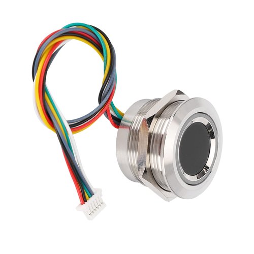 Fingerprint Scanner, R503 Circular Capacitive Fingerprint Identification Module Fingerprint Reader Fingerprint Cable Lock with 2 Color Indicator Light Fingerprint Identification