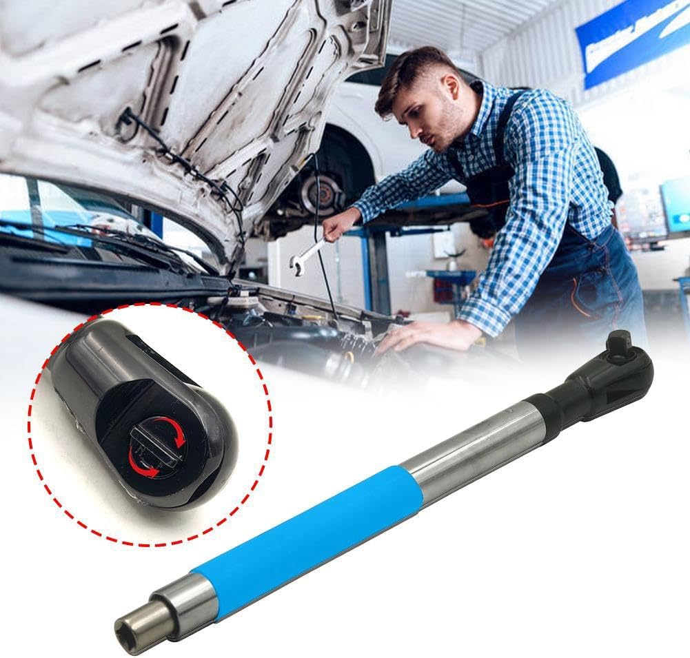 Offset Extension Wrench Impact for Electric Drill, with 4 Socket Adapters and 1/2‘’ Drill Adapter, Multifunctional Chain Drive Electric Ratchet Wrench Tool for Tightening Fasteners (1pcs)