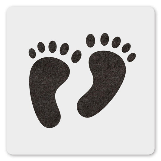MAGJUCHE Footprint Stencil 12 Inches, Reusable Baby Feet Stencil for Painting DIY Crafts Decor