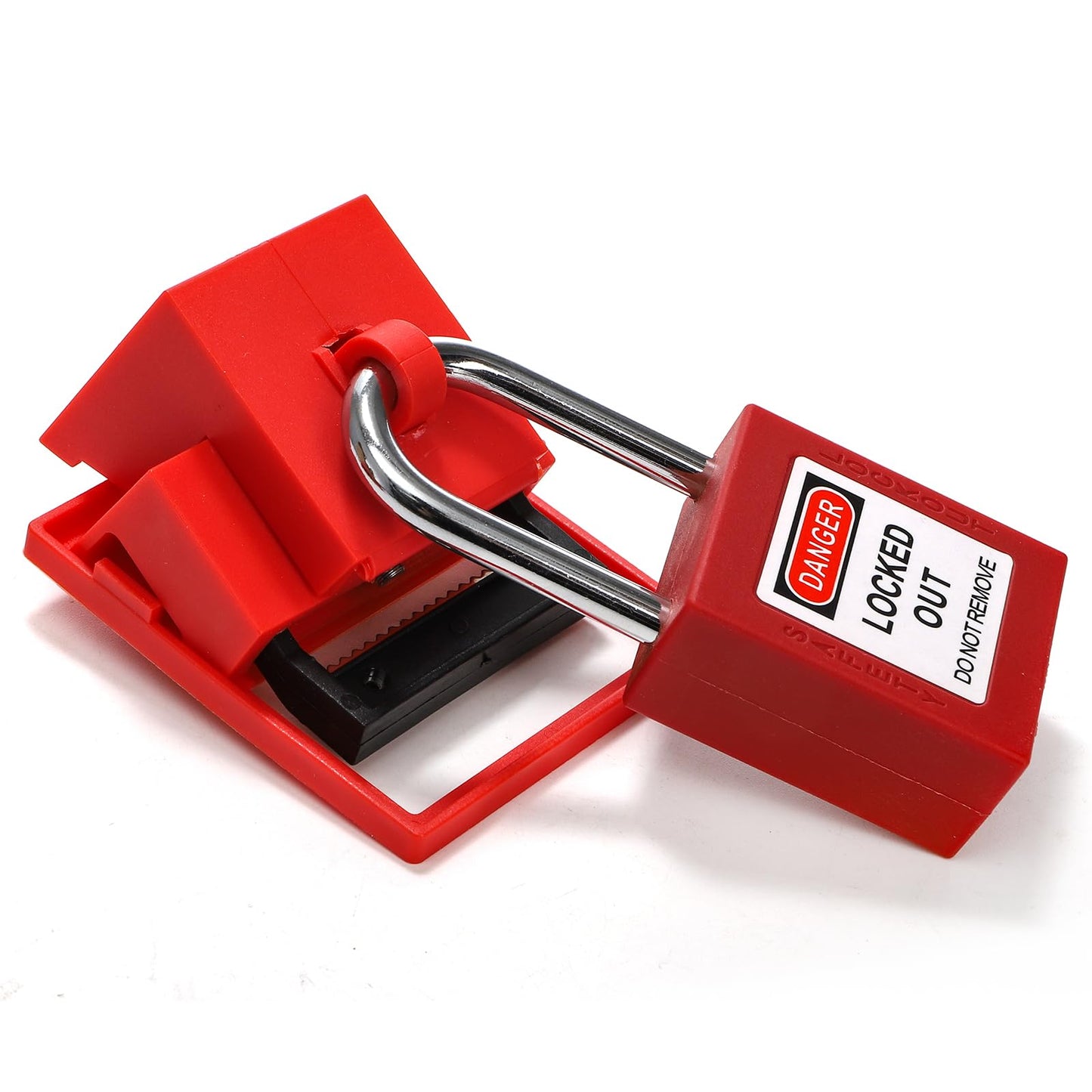 WUWEOT 6 Pack Circuit Breaker Lockout Device, 480/600 Volt Clamp-on Breaker Lock Out Device, Large Universal Single Pole Multi Pole Clamp Lockouts, OSHA Compliant