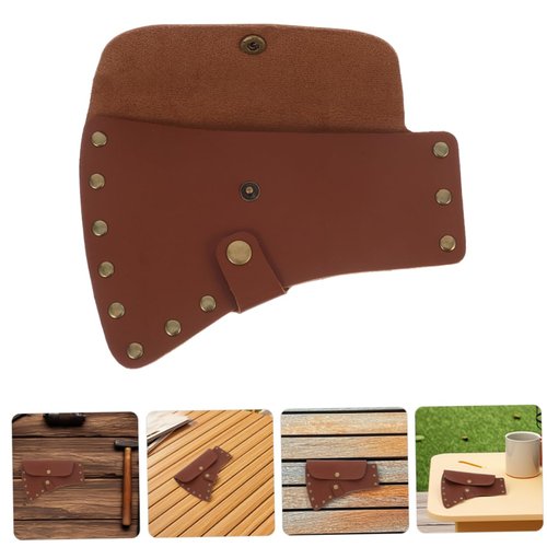 CAXUSD Portable PU Axe Protector Sleeve for Outdoor Camping Hand Axe Cover with Safety Guard for Hiking and Woodworking