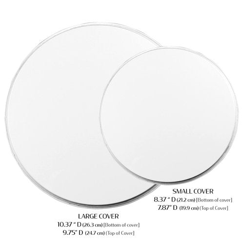 Reston Lloyd, Burner Covers For Electric Stovetop, Decorative Lightweight Tin Covers, Set of 4 (2-8 inch & 2-10 inch), Conceals Messy Drip Pans, White