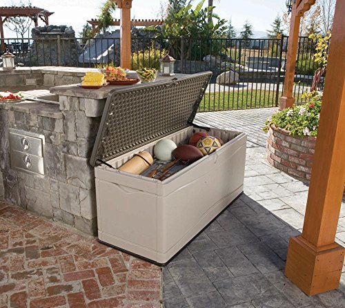 LIFETIME 60012 Extra Large Deck Box - 130 Gallon, Desert Sand/Brown
