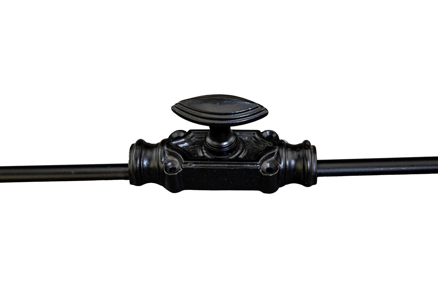 STALLION HARDWARE Durable Iron Cremone Bolt 2' – Vintage Black Powder Coat, Customizable Rods, Ideal for Antique Cabinets & Small Doors, Stylish & Reliable Cabinet Lock Hardware