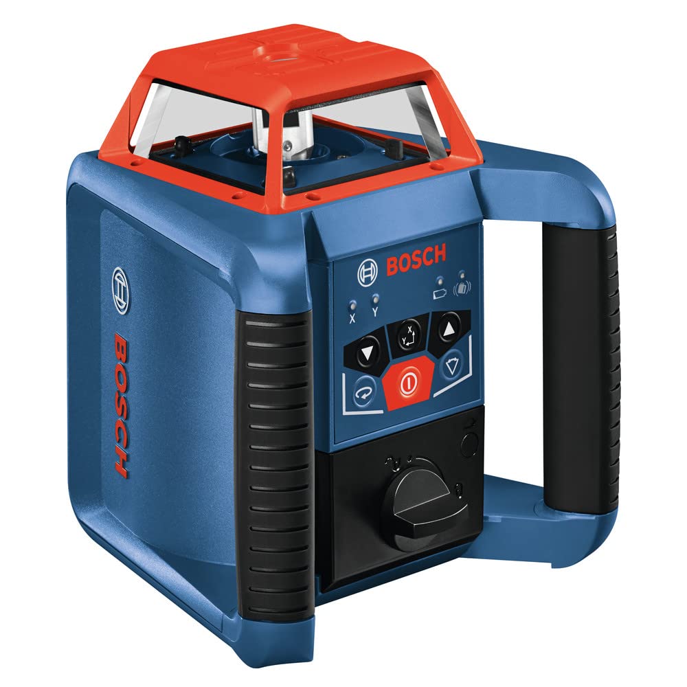 Bosch Revolve2000 Self-Leveling System with Disturbance Monitor Horizontal-Vertical Rotary Laser Kit with 2000 Feet Working Range (Renewed)