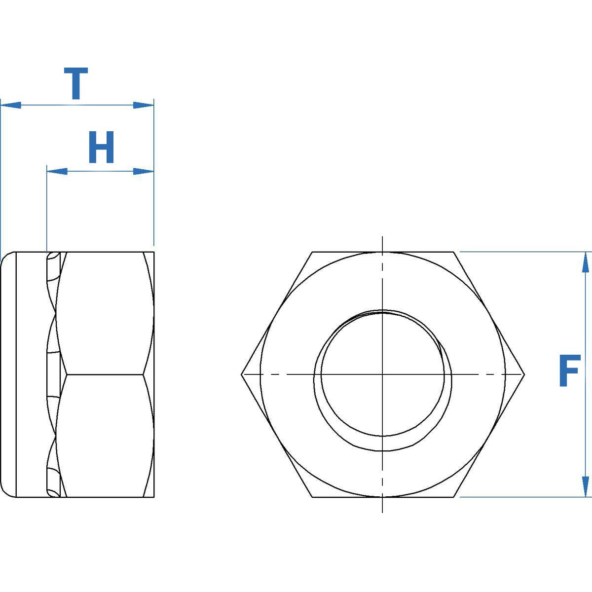 Quantity 50Pcs 1/4-20 Nylon Insert Hex Lock Nuts, 18-8 Stainless Steel /SUS304/, Plain Finish, by Fullerkreg