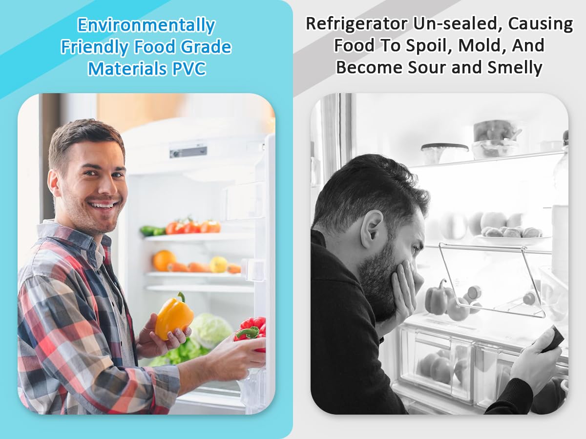 Viprh Heat-Restorable 241872512 Freezer Door Gasket 42.12"x28.9" Compatible with Frigidaire for Electrolux Refrigerator Door Gasket Freezer Door Seal Replace 240514612 240542112 240542124