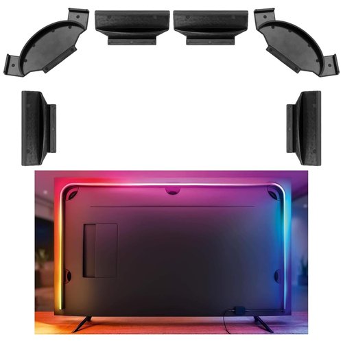 Light Strip Brackets Kit Fit for Philips-Hue Play Gradient Light Strip, for Philips 55 inch 65 inch 75 inch, Long-Wearing Hue Gradient LED Strip Mounting Clips Holder Set