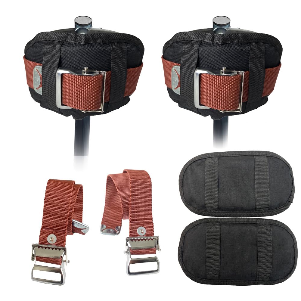 2 Pairs Drywall Stilt Parts, Strap Stilts and Pads,EVAIVENY New Updated Protective Padded Leg Straps for Drywall, Nylon Adjustable Stilt Leg Straps, Suitable for All Stilt