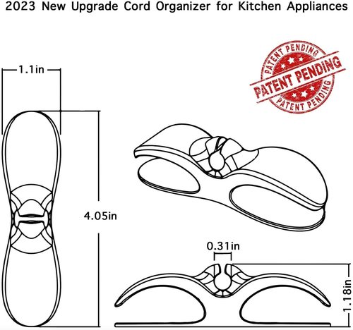 AFunCrafter Cord Organizer for Kitchen Appliances - Black