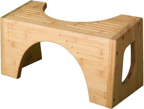 Squatty Potty The Original Toilet Stool - Bamboo Flip, 7" and 9" Adjustable Heights, Brown - Improve Bathroom Posture and Comfort