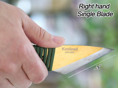 Konload Garden Knife Grafting Tools HSS-M42-HRC66-69 Full-Tang Handmade Grafting Knife for Budding Bonsai Tools