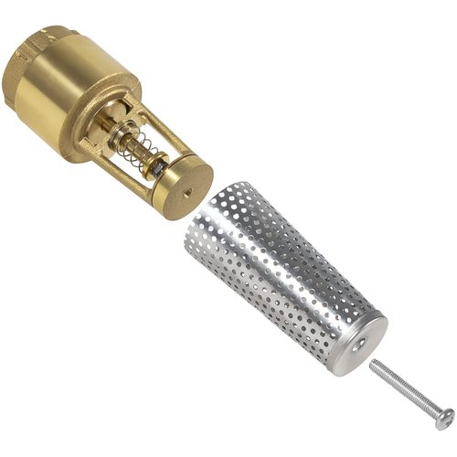 No-Lead Brass Foot Valve Heavy Duty Backflow Preventer 1" Foot Valve Female Connection for Maintain Pressure & Prevent Reverse Flow, Compatible with All Brands