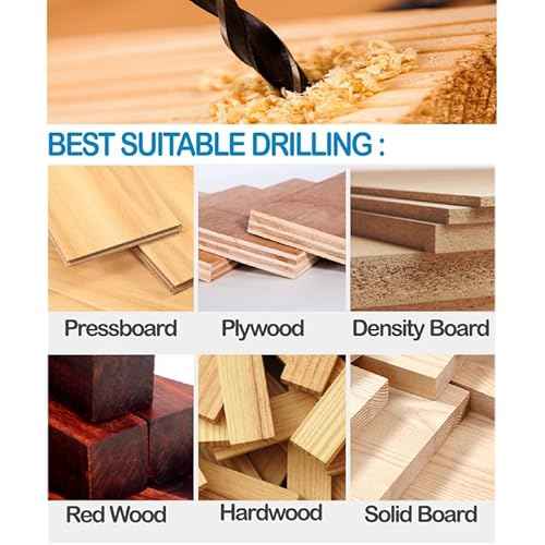 Brad Point Woodworking Drill Bit 1/8 in.Spur Point Drill Hardwood Softwood-10Pcs