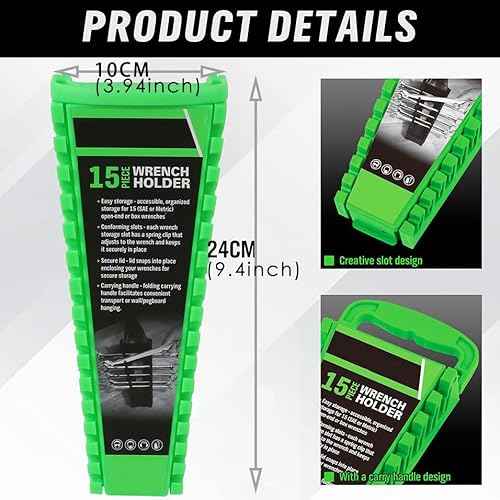 Wrench Holder Set, 30-Piece Wrench Organizers Set with Metric & SAE Wrenches