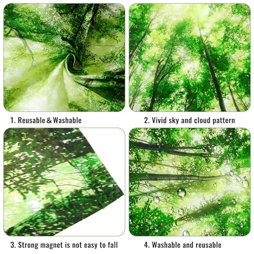 Hortsun Spring Forest Magnetic Light Covers for 4x2 ft Ceiling Lights - 2 Pack