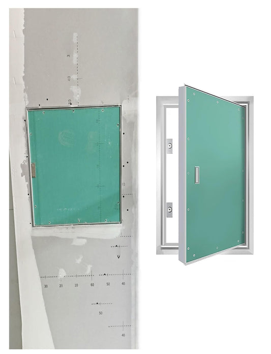 Flush Mount Gypsum Board Plumbing Access Door, Drywall Access Panel, Aluminum Frame Inspection Hatch(Left,40X75CM)