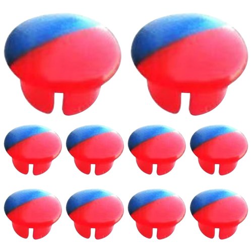 10Pcs Faucet Index Buttons Hot/Cold Signs Switch Labels Faucet Replacement Part Temperature Indicator Hot/Cold Buttons for Kitchen Bathroom