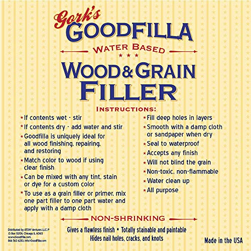 Goodfilla Wood Grain Filler White Oak 8 oz Professional Quality