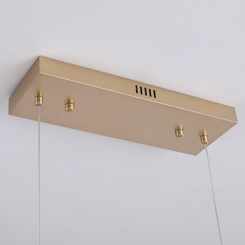 Weibath 6-Light LED Linear Kitchen Island Lighting in Gold with Glass Globe Shade Dimmable Ceiling Light