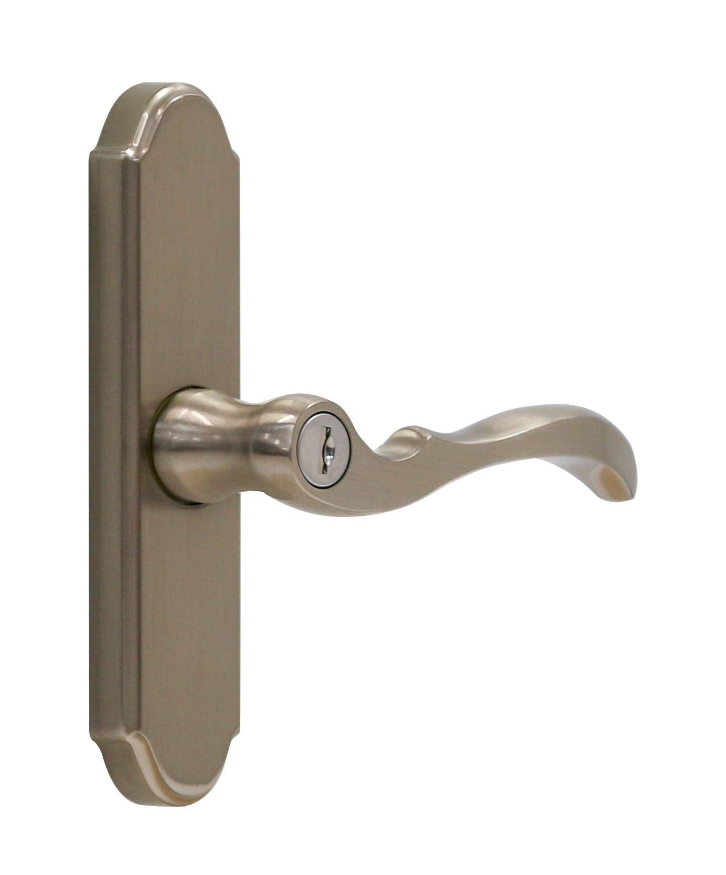 Larson Certified Storm Door M2 Mortise Brushed Nickel Handle Set, Storm Door Handle Replacement with Keyed Deadbolt