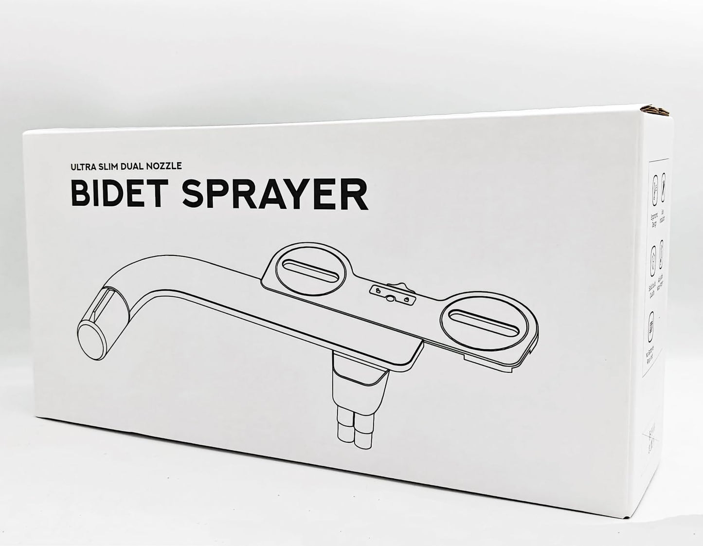 SHIKITEK Bidet Attachment for Existing Toilet Seats, Ultra-Slim, Non Electric, Dual Nozzle, Rear & Feminine Wash, Fresh Cold Water Sprayer, Badays Bedets Bedits Badette Bidgets, Silver
