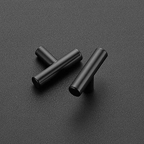 Ravinte Matte Black Cabinet Handles 10 Pack - Single Hole Kitchen Drawer Pulls