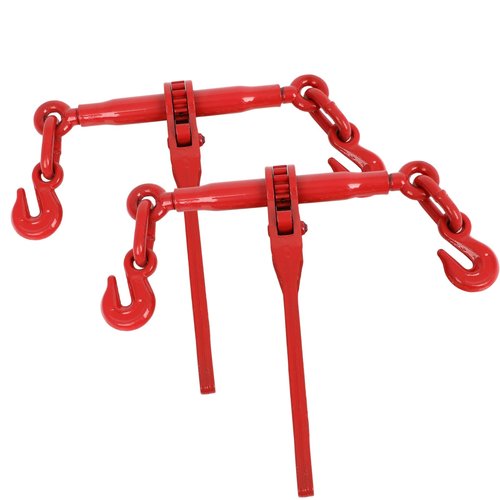 2 Pack Chain Binder, 5/16 to 3/8 Inch Chain Binder, Ratchet Binder with 5400LBS Safe Working Load and 19000LBS Breaking Strength, Load Binder for Industrial Agricultural Traction Applications