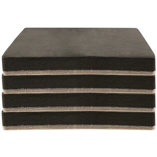 SuperSliders 4-Pack 5" Square Felt Furniture Sliders for Hardwood Floors - Heavy Duty Reusable Movers for Couches, Tables & Appliances - Non-Slip Floor Protectors - Black