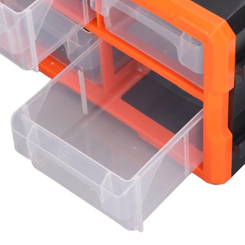 Multizenic A4 4 Drawer Wall Mount PVC Plastic Parts Box, Semitransparent Design, for Electronic Components Storage, Screws Nuts Organizer, Reduce Clutter and Improve Efficiency