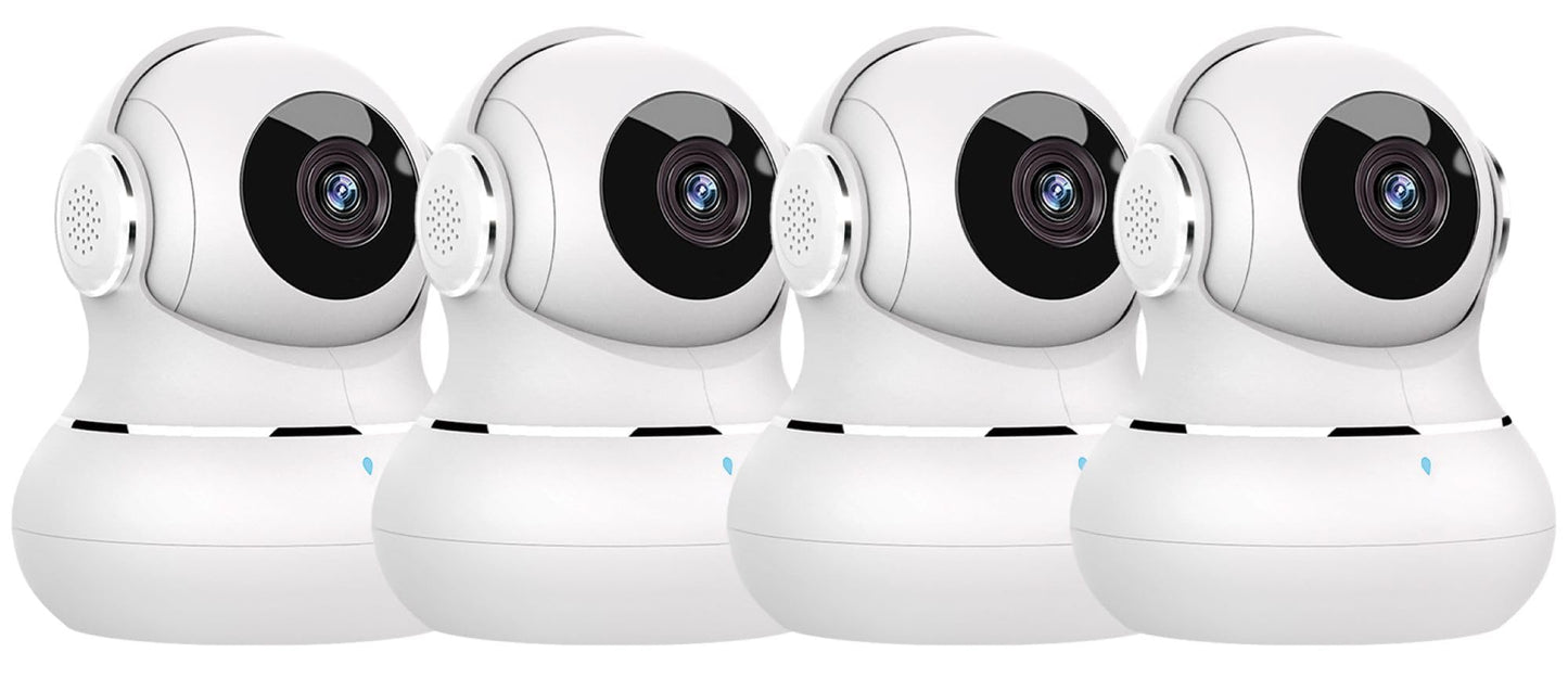 litokam Indoor Security Camera 4 Pack, 360° WiFi Cameras for Home Security, 2K Baby Monitor with Night Vision, Pet Nanny Cam with Motion Detection, 2-Way Audio