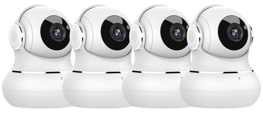 litokam Indoor Security Camera 4 Pack, 360° WiFi Cameras for Home Security, 2K Baby Monitor with Night Vision, Pet Nanny Cam with Motion Detection, 2-Way Audio