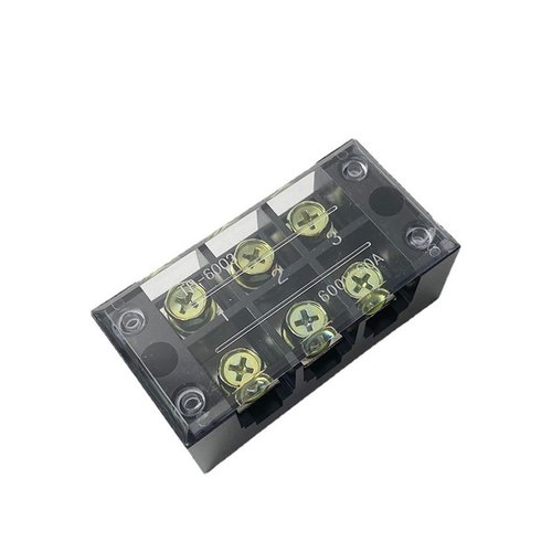 OFWAX TBC-6003 60A 3P 6 Screws Connector Terminal Block Board Wire Wiring Connectors Fixed Terminals Pin Line 3 Poles 0.5-6mm2