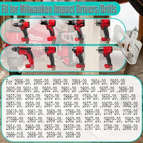 42-70-2653 Belt Clip/Hook Compatible with Milwaukee M-18 Fuel Tools 2604-20, 2604-22, 2604-22CT, 2797-22,2804-20,2904-20, Impact Driver Hammer Drill Belt Clip with Free Screw(3+3 pcs)